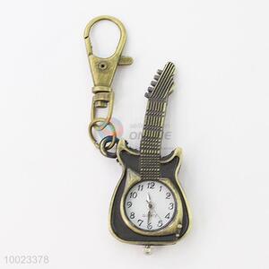 Copper Small Pendant Watch Shaped in Guitar, with Stainless Steel Back