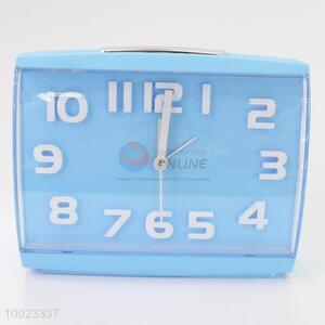 16*13cm Blue Rectangle Promotional Cheap Gift Alarm Clock, with Waker Function