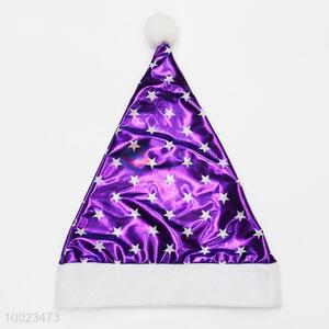 Wholesale High Quality Purple Cloth Christmas Hat For Christmas Party