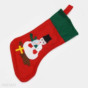 Wholesale Snow Man Pattern Non-woven Christmas Stocking