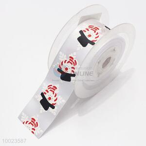 Hot Sale High Quality 3.8CM Snowflake Snow Man Print Ribbon