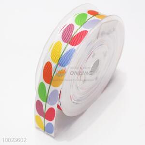 Hot Sale High Quality 2.2CM Colorful Leaves Print <em>Ribbon</em>