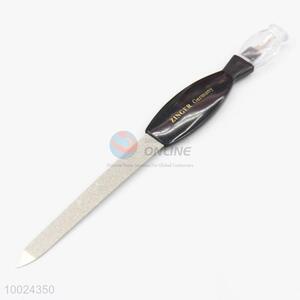 High Quality Cheap Black Handle Stainless Steel Dual Purpose Nail File