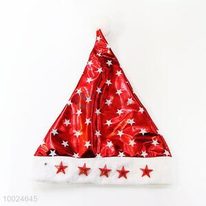 Red Snow Pattern Christmas Hat with Light