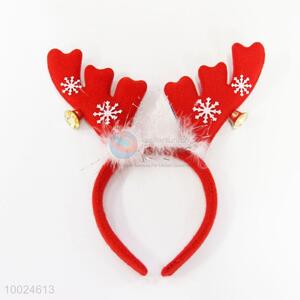 Beautiful Red Head Band with Deer Horn for Christmas