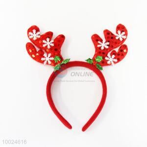 Wholesale Red Head Band with Deer Horn for Christmas