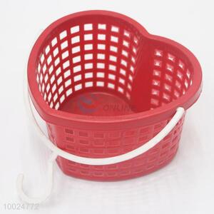 Plastic Basket in Heart Shape, with Hook