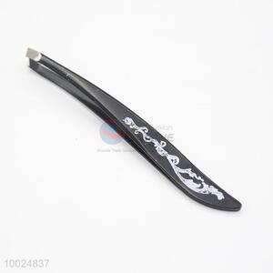 Black Stainless Steel Eyebrow Tweezers Set