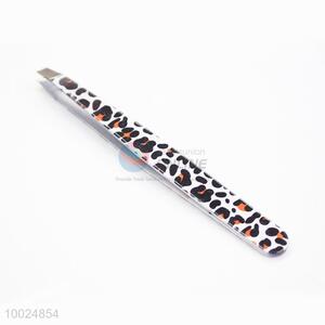 Leopard Print Stainless Steel Eyebrow Tweezers Set