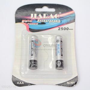 2 pieces 2500mA rechargeable battery
