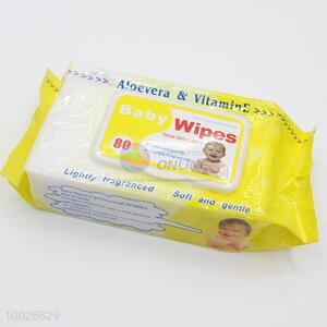 80 pieces lightly fragranced wet baby wipe