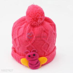 Soft hand knitted children hat for winter