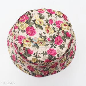 Beautiful floral pattern floppy hat for women