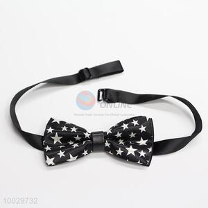 Cute black bow tie with star pattern for children