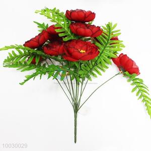 12 Heads Red Camellia Decoration <em>Artificial</em> <em>Flower</em>/Home Decor <em>Flower</em>