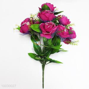 High Quality 12 Heads Rose Decoration <em>Artificial</em> <em>Flower</em>/Home Decor <em>Flower</em>