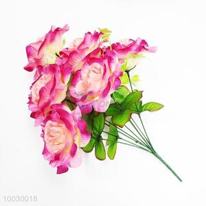 Beautiful 9 Heads Pink Rose Decoration Artificial Flower/Home Decor Flower