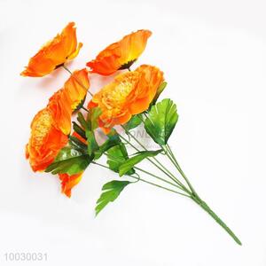 7 Heads Orange Peony Decoration <em>Artificial</em> <em>Flower</em>/Home Decor <em>Flower</em>