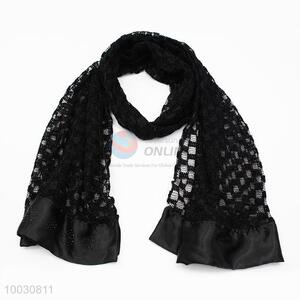 Wholesale Black Dacron With Satin Scarf With Drill