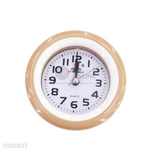 Brown Round Plastic Table Clock/Alarm Clock