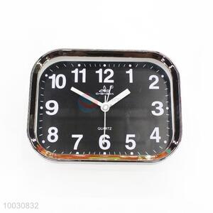 Rectangular Black Plastic Table Clock/Alarm Clock