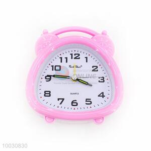 Competitive Price Pink Plastic Table Clock/Alarm Clock