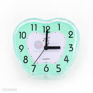 Green Apple Shaped Plastic Table Clock/Alarm Clock