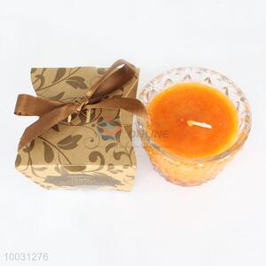 Creative gift orange wax candles with holder
