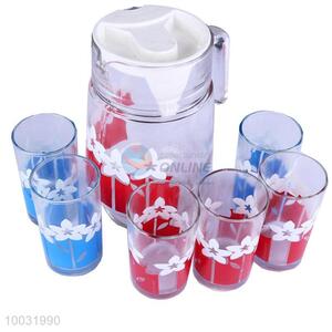 Hot Sale High Quality Factory Glass Cup 6 Pieces Glass Cup with A Teapot