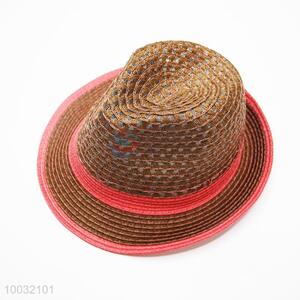 Red Border Summer Beach Hat/Cowboy Hat