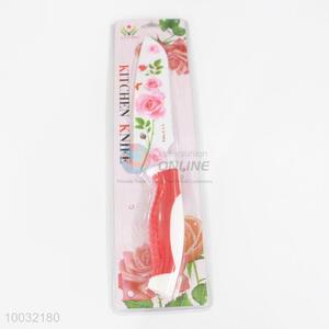 Pink flower pattern functional kitchen fruit knife