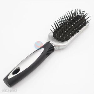 Salon hairbrush silver color plastic massage hair comb