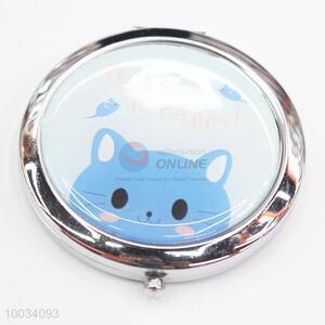Cute stainless steel foldable mirror pocket makeup mirror