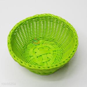 Green round weaving fruit basket