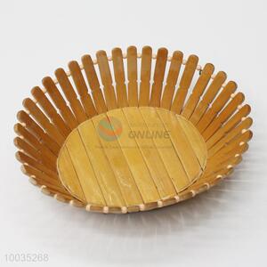 Wholesale round bamboo fruit basket