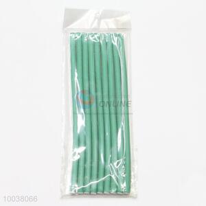 24*0.8cm 10pcs/bag green rubber bendy hair rollers