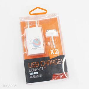 1A PC material usb chargers&usb cable(1m) for iphone 4