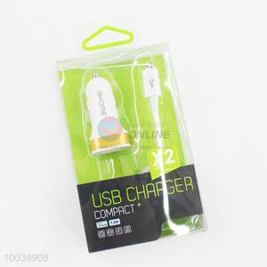 1A new designs car usb charger+samsung usb cable