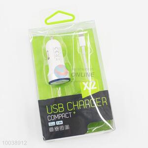 Portable single usb car charger+iphone 6 usb cable