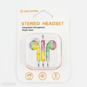 Art painting super bass integrated microphone stereo headset