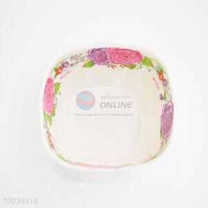 Wholesale 5Inch Rose Pattern Square Shape Melamine <em>Bowl</em>