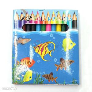 12pcs/set 12 colors stationery wooden pencil pen