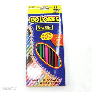 12pcs/set students stationery wooden colors pencil pen