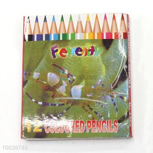 Wholesale 12 colors stationery students wooden pencil pen