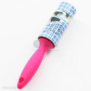 20 sheets cloth lint roller with rose red handle