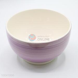 High Quality Purple Cross Stripe Ceramic <em>Bowl</em>