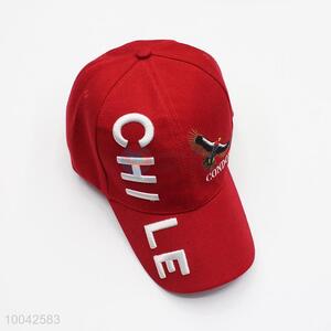 Cool red embroidery baseball cap