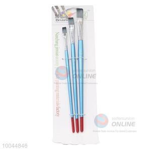 Flat Head Artist Brush, 3Pieces/Set Art Paintbrush with Long Wooden Handle