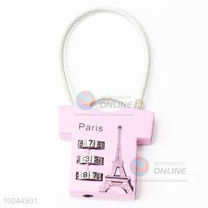 Pink Basket Shape Steel Wire Coded Lock