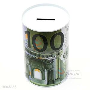 Coin 8.5*13cm zip-top can shape tinplate money box for money saving